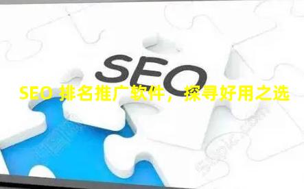 SEO 排名推广软件，探寻好用之选